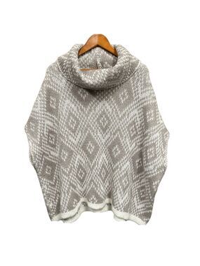 Elsamanda taupe diamond knit mohair alpaca wool blend turtleneck vest gi…